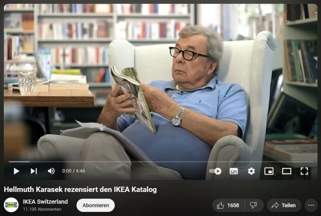 Screenshot von Rezensionsvideo von Ikea