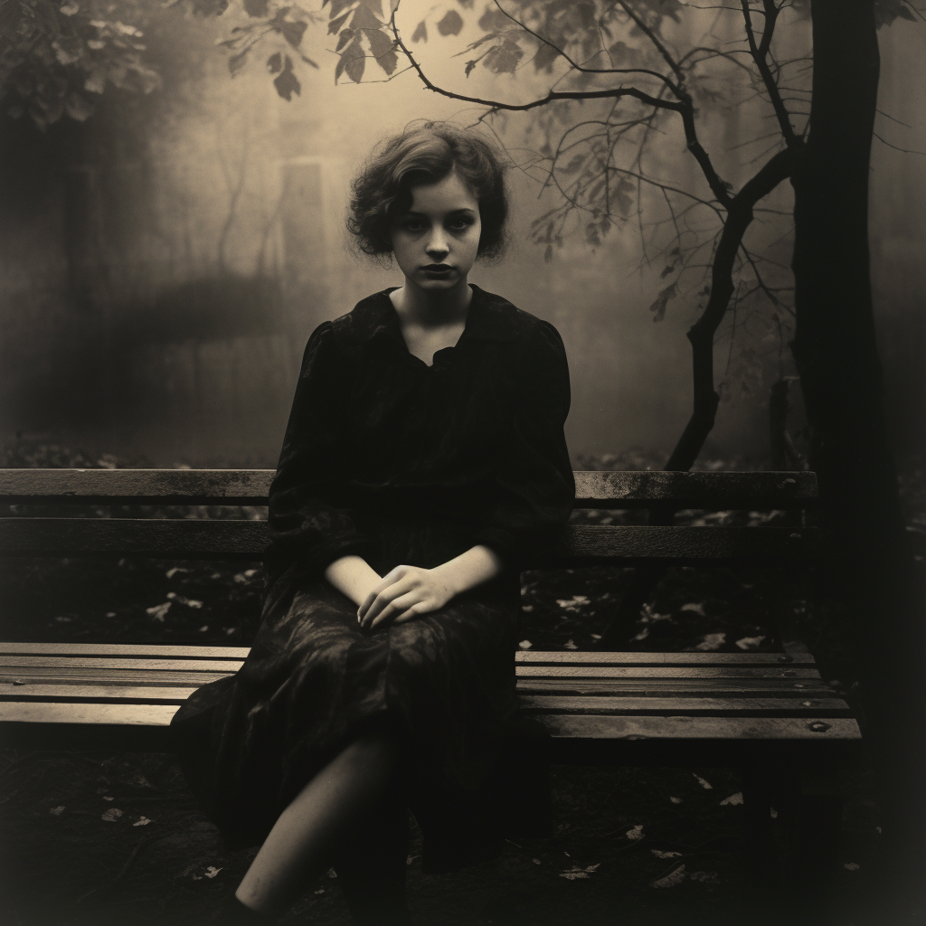 Fotografie einer jungen Frau im Stil des Künstlers Josef Sudek