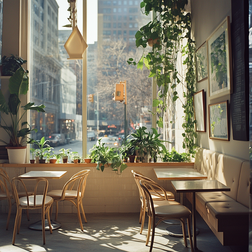 Fotografie eines New Yorker Cafés mit einem 15mm Objektiv