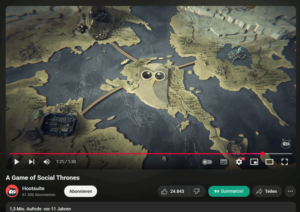 Screenshot des Imagefilms von Hootsuite