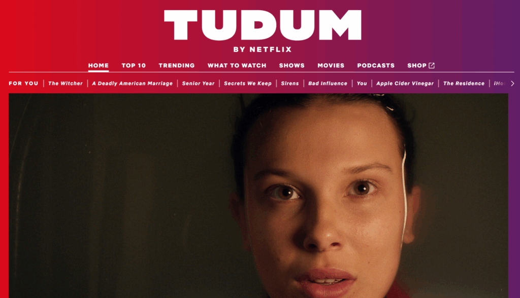 Screenshot der Seite Tudum