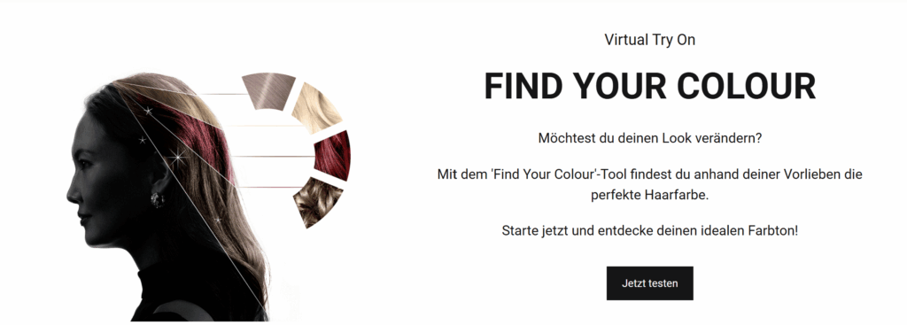 Screenshot eines Schwarzkopf-Quiz