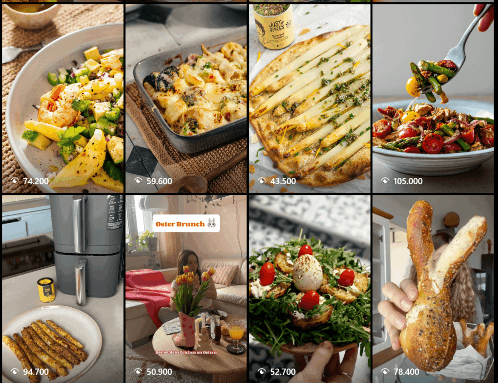 Screenshot eines Instagram Reels von Just Spices