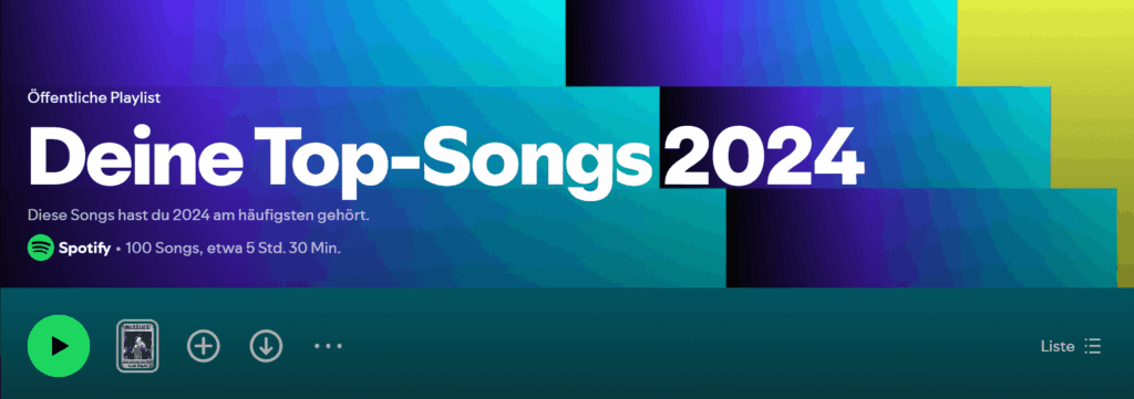 Screenshot von Spotify Wrapped
