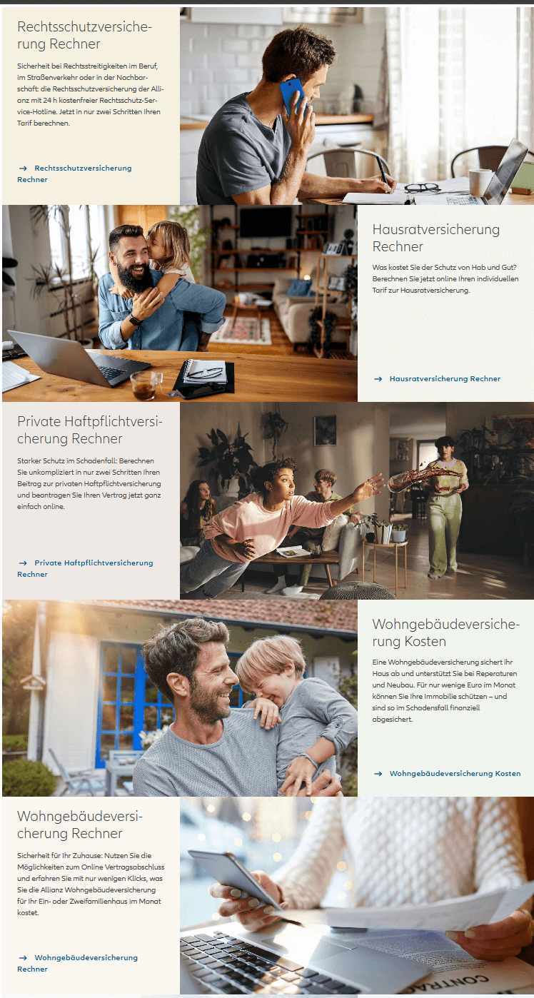 Berechnungstools der Allianz
